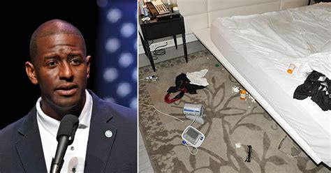 andrew gillum hotel photos passed out